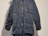 [222]GG    classic women's mid-length winter down jacket, thickened and warm with heat-retaining lining, stylish