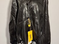 [621]G    Loose Genuine Leather Jacket for Women, Imported Vegetable-Tanned Sheepskin, Mid-length Trench Coat Moto Jacket Outerwear
