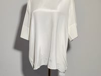 [573]G    [Discounted Price] Kaman High-End 23 Momme Heavy Silk Shirt for Women, Short-Sleeve, Loose-Fit OL Style White Mulberry Silk Top