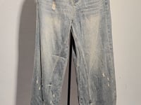 [268]GG      vintage washed and faded jeans for women, autumn new arrival, deconstructed drapey loose wide-leg straight jeans