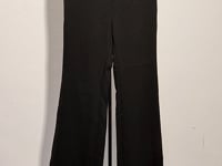 [509]NM   Black Wide-Leg Pants for Women - New Arrival, Drapey Satin-Tactile Wrinkle-Resistant Acetate Flared Casual Trousers