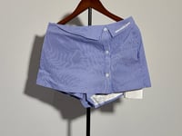 [727]NM  Women's Summer Culottes Deconstructed Double-Layer Skirt Shorts