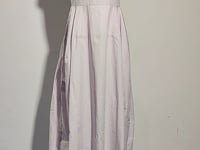 [026]NM   Linen Wrinkle Effect Print and Washed Wrinkle Effect Cotton Bud Dress