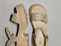[365]GG     Thick-Soled Height-Enhancing Strap Sandals  Mom Women's French Casual Sandals