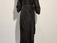 [857]NN Dress with Cross Collar, New Chinese Style Women's Fashion, Cool Black Long Dress