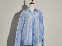 [643]NN Linen Texture Open-Slit Sun Protection Shirt