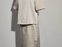 [601]NN  Elegant Workwear Charm! Slimming Skirt Set with Short-Sleeve Top