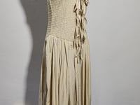 [388]GG    Women's  Dress, Stretchy Wrap Dress with Cutout Details and French Stripes