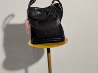[129]GG    Genuine Vegetable-Tanned Calfskin Large Capacity Bucket Bag for Women, New Retro Large Bag