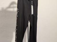 [737]GG    Black Cropped Trousers "Pearl"