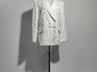 [832]GG    White Shimmering Sequin Jacket