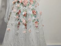 [276]GG   Tube-top Main Wedding Dress for Brides,  Light Entrance Gown for Petite Brides, Runaway Princess Style, Heavy Handcrafted, Premium Pink