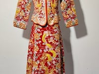 [571]GG    Bride Traditional Chinese Bridal Wedding Dress Imperial Gua Huang Gua Hou for Petite Women
