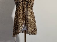 [807]GG   Animal Print Backless Halter Backless Camisole Top Summer Irregular Hot Girl Women With Chest Pad Outside Wearing Top