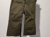 [030]GG     Low Waist Cotton Vintage Slim Fit Stretch Flared Capri Pants Miss