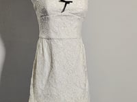 [111]NN Romantic Lace Contrast Color Bow Design-Driven Strapless Dress