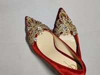 [066]NN Wedding Shoes: Red Brocade Xiuhe Heels for Women