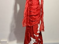 [262]GG   Bridal Toast Dress High-End Burgundy Mermaid Unique Luxury Vintage New Chinese Wedding Morning Robe Engagement Attire