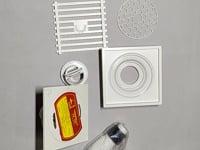 [716]GG    Full Copper Ultra-thin Cream Style Anti-odour Floor Drain for Shower and Washing Machine, Long Strip, Hidden