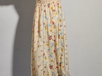 [883]GG   Custom Christydawn French country floral puff sleeve dress for women,  V-neck waist-cinching long dress