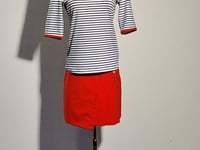 [398]MM    Golf Apparel for Women – Stylish Mid-Sleeve T-Shirt and Skorts Set