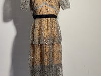 [944]MM   Leaf Sequin Gold Tulle Skirt Light Formal Long Dress
