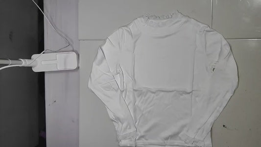 [898]NM Women's 2024 Autumn/Winter New Arrival Solid Color Slim Fit Long Sleeve Base Layer with Double-Sided Droplet Fabric