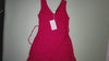 [191]GM   Red Openwork V-Neck Strapless Dress for Unisex Petite Women's Summer 2025 High-End Slimming A-Line Mini Skirt