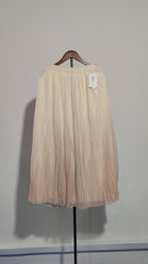 [408] Korean-style gradient pleated midi skirt for women, new summer collection, loose and slimming design, tulle fabric, fairy-style sheer skirt