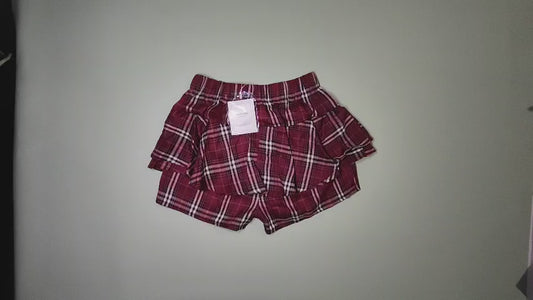 [683]MM 2025 Summer High-Waisted Slimming Plus-Size Preppy Style Skirt Pants for Women - Versatile Fashionable Short Skirt