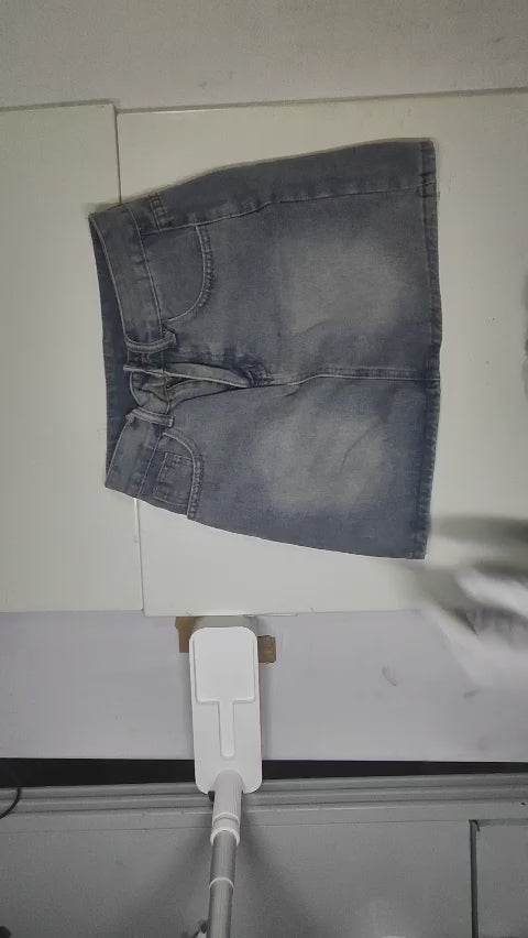 [553]GM    Korean-style denim skirt for women summer new arrival exclusive vintage half skirt high-waist versatile A-line skirt flattering hip coverage slimming