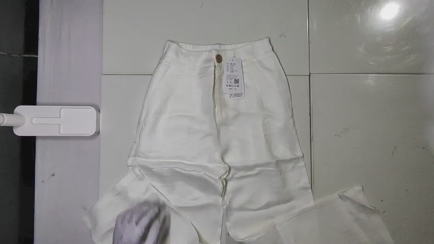 [006]GM  Promotional Price Women's Imported Linen Wide-leg Pants 2025 New Arrival Tencel Straight-leg Lightweight Summer High-waist Draped Casual Pants