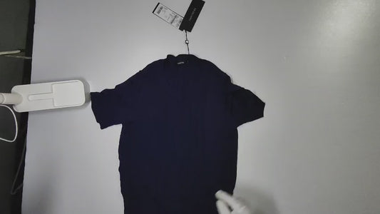 [236]GM Yan Yu Design Embroidered Stripes Crew Neck Short Sleeve Women's Summer 2025 New Casual Knit Top Short Length