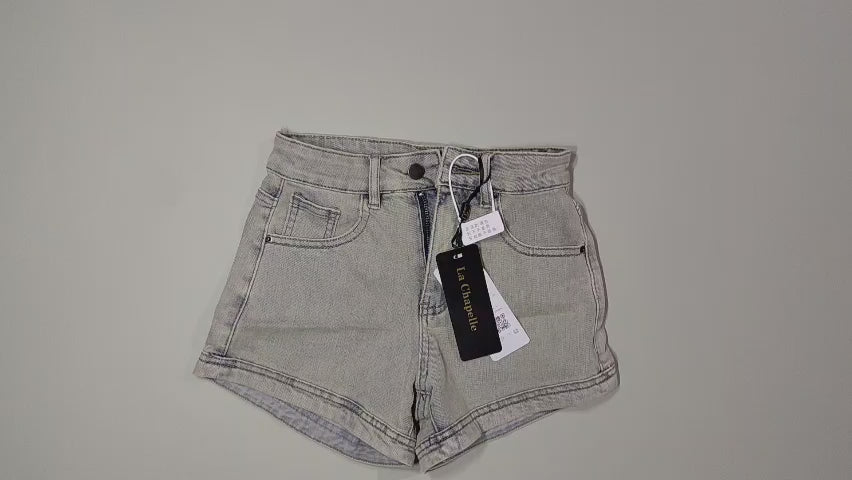 [232]MM  La Chapelle American Hot Girl Denim Shorts Women's Summer 2025 New Small High Waist A-Line Ultra Short Hot Pants