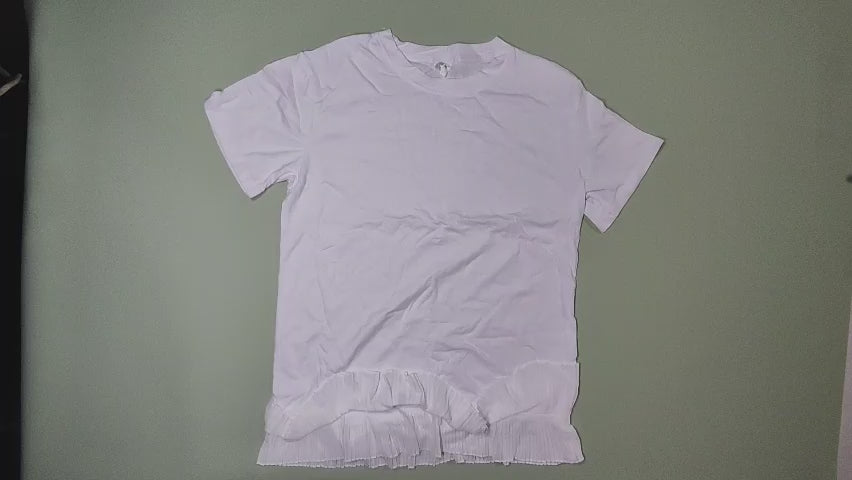[796]MM  Pang Mimi Women's 200-Pound Large Size Unique French Style Lace Trim Short-Sleeve T-Shirt, Loose Top for Spring and Summer