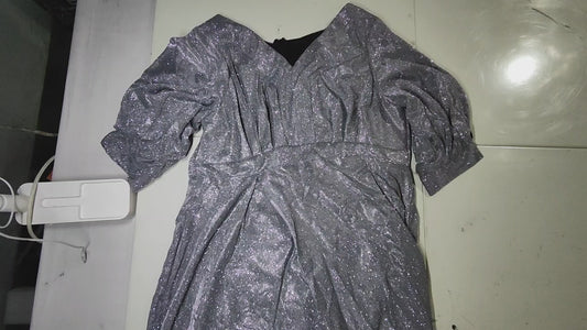 [821]GM   2025 New Premium Luxury Silver Evening Gown for Women - Plus Size Hostess Dress with Stunning Design and High-end Feel