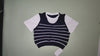 [666]MM Meizi Shule Fake Two-Piece Knit Vest T-Shirt Women's Spring Summer Korean Style Instagram Round Neck Stripe Short Sleeve Top