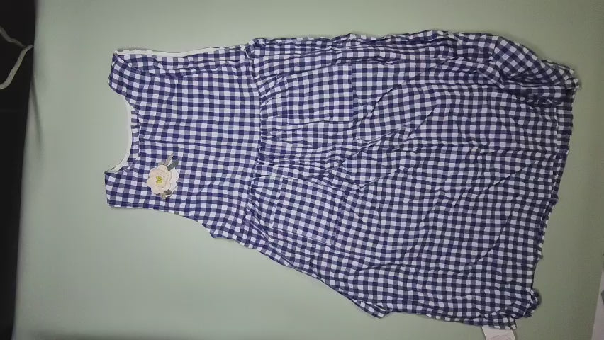 [884]GN  Plus Size Women's 2025 Spring Forest Style Ruffled Sleeve Dress + Layered Checkered Blouse Dress Stylish Set