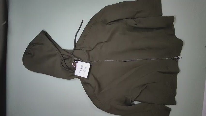 [715]MM  [Promotion Price] Women's 2025 Spring New Arrival Solid Color Versatile Zip-Up Jacket Plus Size Loose Casual Unique Hoodie