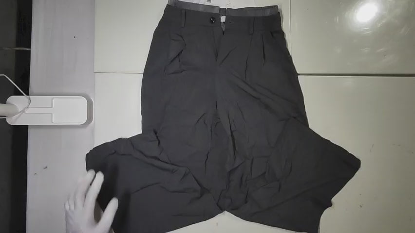 [405]GM  [Promotional Price] Xiangying Gray High-waisted Suit Pants Unisex 2025 Summer New Arrival Casual and Versatile Floor-length Wide-leg Straight-leg Pants with Draped Fit