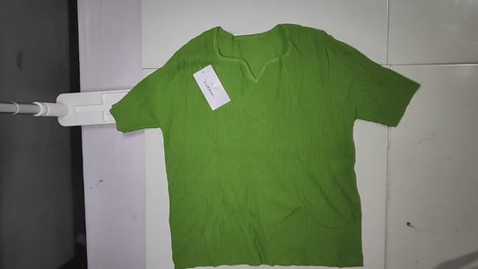 [356]MS Large Size Square Neck Inner Sweater Short Sleeves Women's 2025 New Collection Designer Style V-Neck T-Shirt Ice Silk Top Plus Size Summer