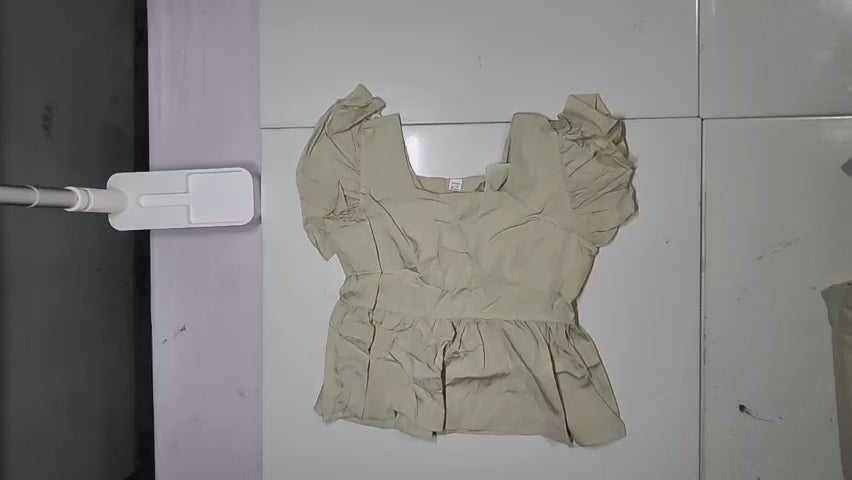 [606]NM Girls' 2025 New Summer Set Fashionable Casual Cotton Puff Sleeves Children Yamamoto Pants Two-Piece Set