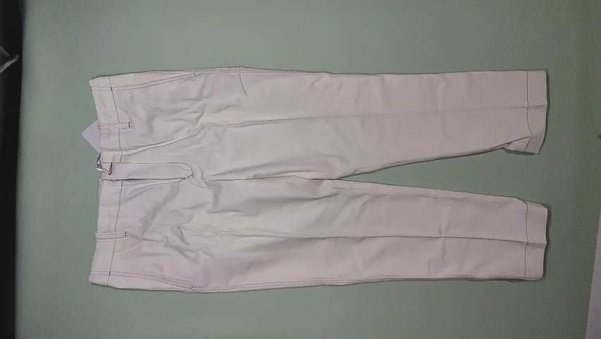 [751]NG   CM Naples Queen Washed Heavyweight Cotton Twill Chino Pants with Military Elements Mid-Rise Connected Waist