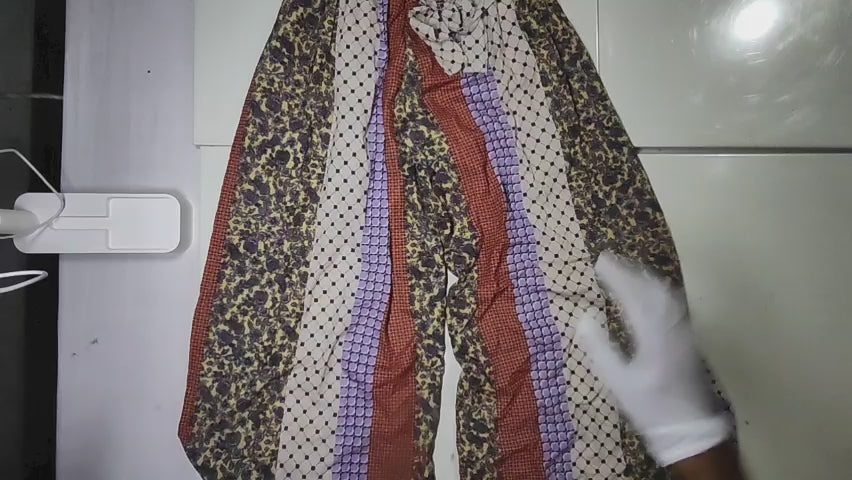 [090]GM  Summer Ethnic Style Chiffon Wide-Leg Pants Women's Lightweight Slit Long Pants Xishuangbanna Travel Outfit Beach Vacation