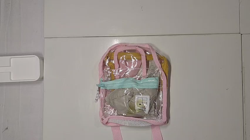 [420]NM Spring and Summer Korean Baba Ba Ba Dual Shoulder Backpack PVC Waterproof Beach and Swimming Bag Children's Cartoon Backpack