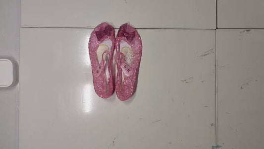 [455]MR 2024 New Trendy Girls' Jelly Sandals with Crystal and Plastic Bow - Princess Shoes for Summer Children