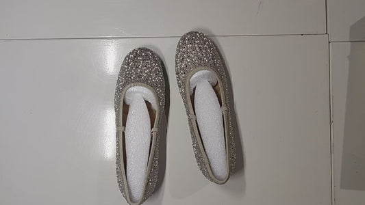[342]GS     Europe Station 2024 Spring and Summer New Flat Crystal Rhinestone Pearl Wedding Shoes Women's Shoes Factory Price