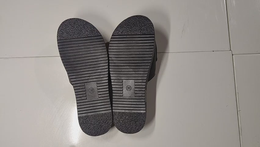 [031]NM Brand Clearance Yierkang Genuine Leather Trendy Bow Slippers for Women Summer Outdoor 2025 New Thick Sole Fashionable Sandals