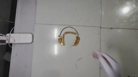 [840]NR Western Regions Laurel Olive Golden Hair Accessory Corona Leaves and Branches Princess Bride Headpiece Greek Goddess Set Vintage Forehead Ornament