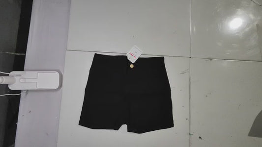 [351]MM Skinny elastic black short pants for women summer 2024 new high-waist slimming sexy girl versatile streetwear A-line hot pants
